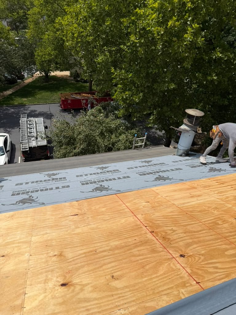 North Brunswick roof replacement with new plywood roof decking