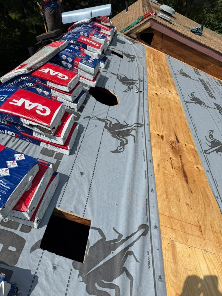 Partial plywood roof deck replacement in North Brunswick