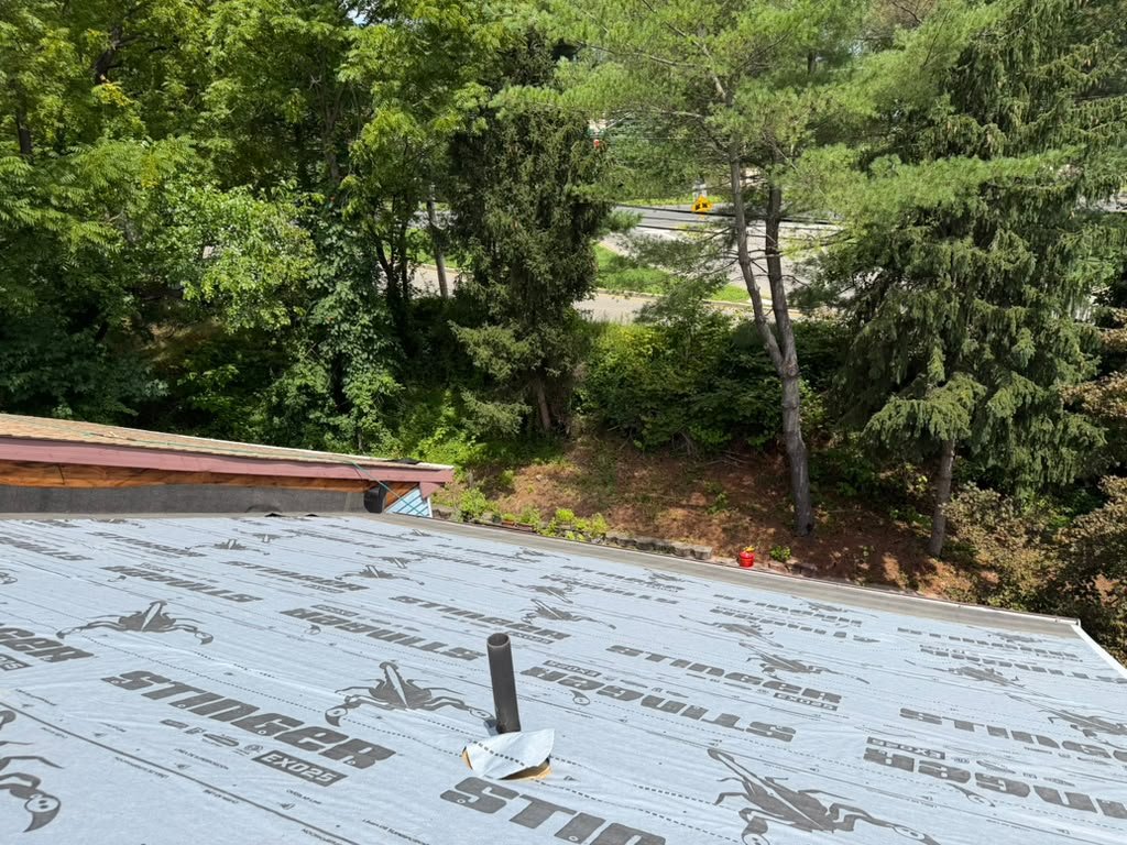 Roof deck and synthetic underlayment work in North Brunswick
