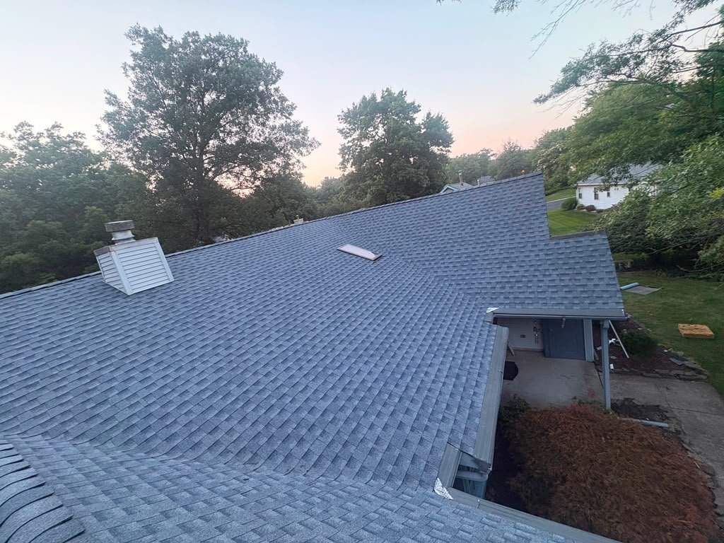 Completed multi-section roof replacement in Whiting, Manchester Township