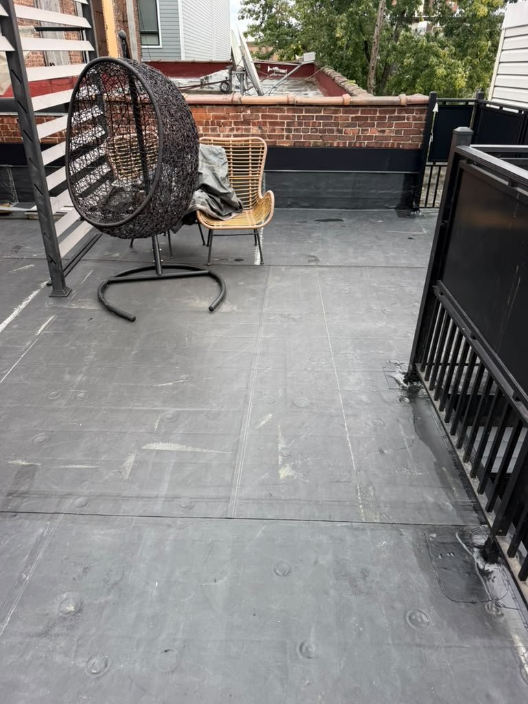 EPDM Flat Roof Replacement and Drainage Upgrade Project in Montclair, NJ